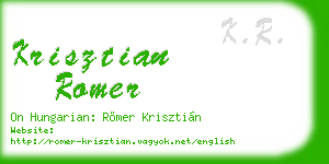 krisztian romer business card